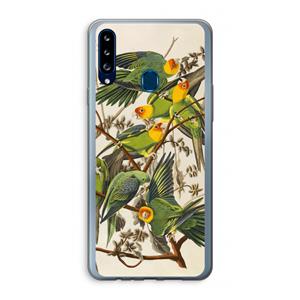 CaseCompany Carolinaparkiet: Samsung Galaxy A20s Transparant Hoesje