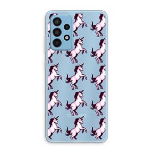 CaseCompany Musketon Unicorn: Samsung Galaxy A52 Transparant Hoesje