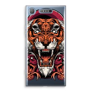 CaseCompany Tiger and Rattlesnakes: Sony Xperia XZ1 Transparant Hoesje
