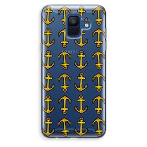 CaseCompany Musketon Anchor: Samsung Galaxy A6 (2018) Transparant Hoesje