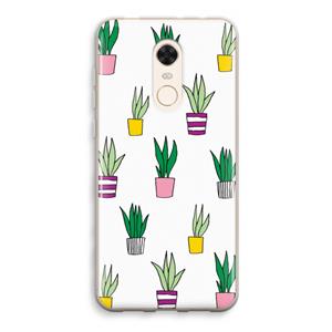CaseCompany Sanseveria: Xiaomi Redmi 5 Transparant Hoesje