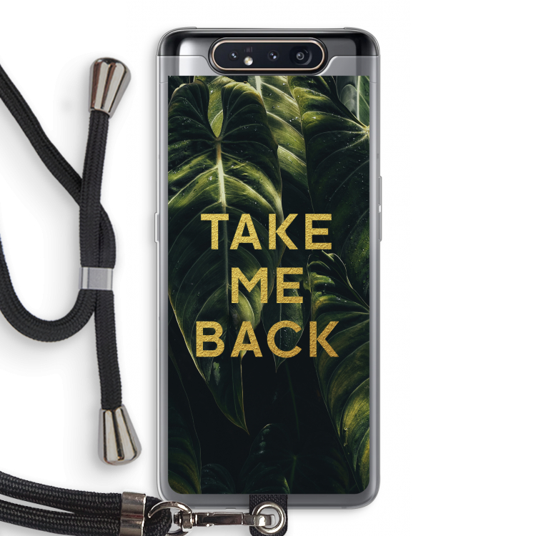CaseCompany Take me back: Samsung Galaxy A80 Transparant Hoesje met koord