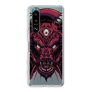 CaseCompany Hell Hound and Serpents: Sony Xperia 5 III Transparant Hoesje