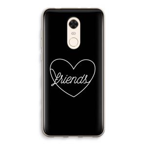 CaseCompany Friends heart black: Xiaomi Redmi 5 Transparant Hoesje