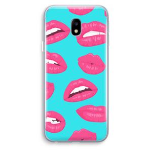 CaseCompany Bite my lip: Samsung Galaxy J3 (2017) Transparant Hoesje