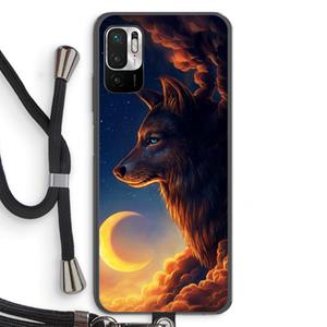 CaseCompany Night Guardian: Xiaomi Redmi Note 10 5G Transparant Hoesje met koord