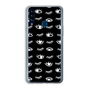 CaseCompany Eye pattern #3: Samsung Galaxy A20s Transparant Hoesje
