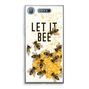CaseCompany Let it bee: Sony Xperia XZ1 Transparant Hoesje