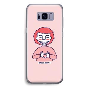 CaseCompany Hartje: Samsung Galaxy S8 Plus Transparant Hoesje