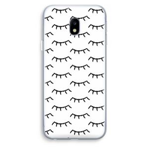 CaseCompany Wimpers: Samsung Galaxy J3 (2017) Transparant Hoesje