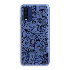 CaseCompany Vexx Black City : Xiaomi Redmi 9T Transparant Hoesje