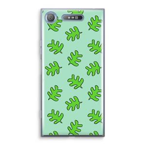 CaseCompany Groene blaadjes: Sony Xperia XZ1 Transparant Hoesje