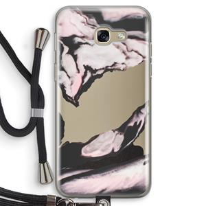 CaseCompany Roze stroom: Samsung Galaxy A5 (2017) Transparant Hoesje met koord