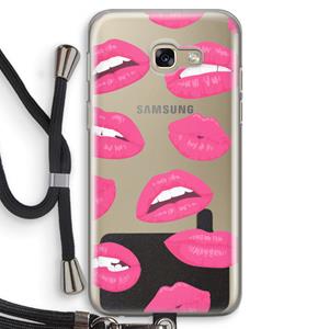 CaseCompany Bite my lip: Samsung Galaxy A5 (2017) Transparant Hoesje met koord