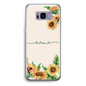 CaseCompany Zonnebloemen: Samsung Galaxy S8 Plus Transparant Hoesje