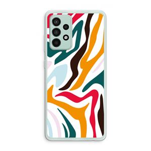 CaseCompany Colored Zebra: Samsung Galaxy A52s 5G Transparant Hoesje