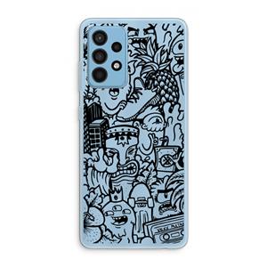 CaseCompany Vexx Black Mixtape: Samsung Galaxy A52 Transparant Hoesje