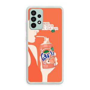 CaseCompany Peach please!: Samsung Galaxy A52s 5G Transparant Hoesje