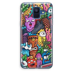 CaseCompany Vexx Mixtape: Samsung Galaxy A6 (2018) Transparant Hoesje