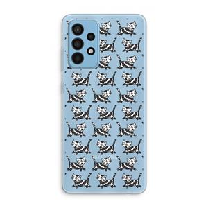 CaseCompany Zwarte poes: Samsung Galaxy A52 Transparant Hoesje