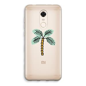 CaseCompany Palmboom: Xiaomi Redmi 5 Transparant Hoesje