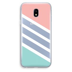 CaseCompany Strepen pastel: Samsung Galaxy J3 (2017) Transparant Hoesje