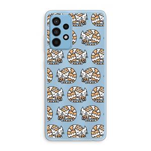 CaseCompany Slapende poes: Samsung Galaxy A52 Transparant Hoesje