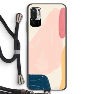 CaseCompany Saturday Flow: Xiaomi Redmi Note 10 5G Transparant Hoesje met koord