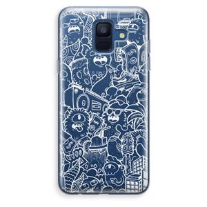 CaseCompany Vexx City #2: Samsung Galaxy A6 (2018) Transparant Hoesje