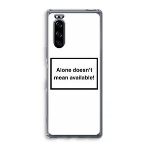 CaseCompany Alone: Sony Xperia 5 Transparant Hoesje