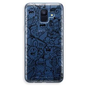 CaseCompany Vexx Black City : Samsung Galaxy A6 (2018) Transparant Hoesje