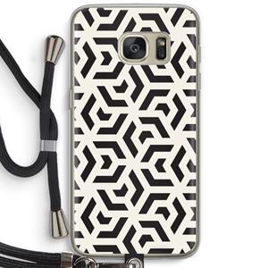 CaseCompany Crazy pattern: Samsung Galaxy S7 Transparant Hoesje met koord