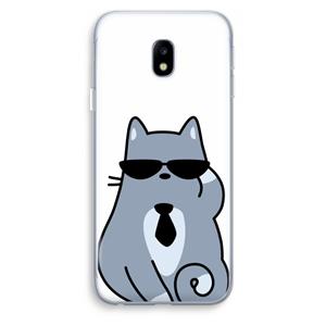 CaseCompany Cool cat: Samsung Galaxy J3 (2017) Transparant Hoesje