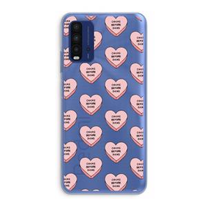 CaseCompany Chicks before dicks: Xiaomi Redmi 9T Transparant Hoesje