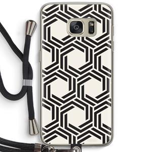 CaseCompany Geometrisch patroon: Samsung Galaxy S7 Transparant Hoesje met koord