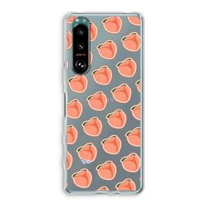 CaseCompany Just peachy: Sony Xperia 5 III Transparant Hoesje