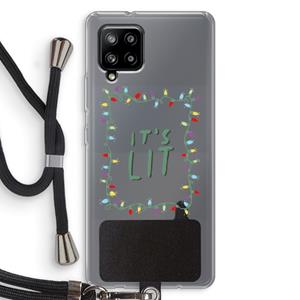 CaseCompany It's Lit: Samsung Galaxy A42 5G Transparant Hoesje met koord