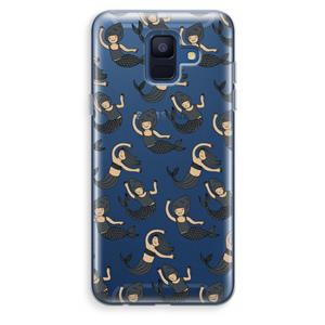 CaseCompany Zeemeermin: Samsung Galaxy A6 (2018) Transparant Hoesje