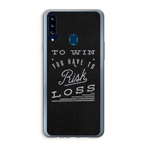 CaseCompany Risk loss: Samsung Galaxy A20s Transparant Hoesje