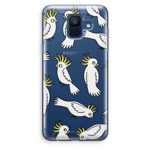 CaseCompany Papegaai: Samsung Galaxy A6 (2018) Transparant Hoesje