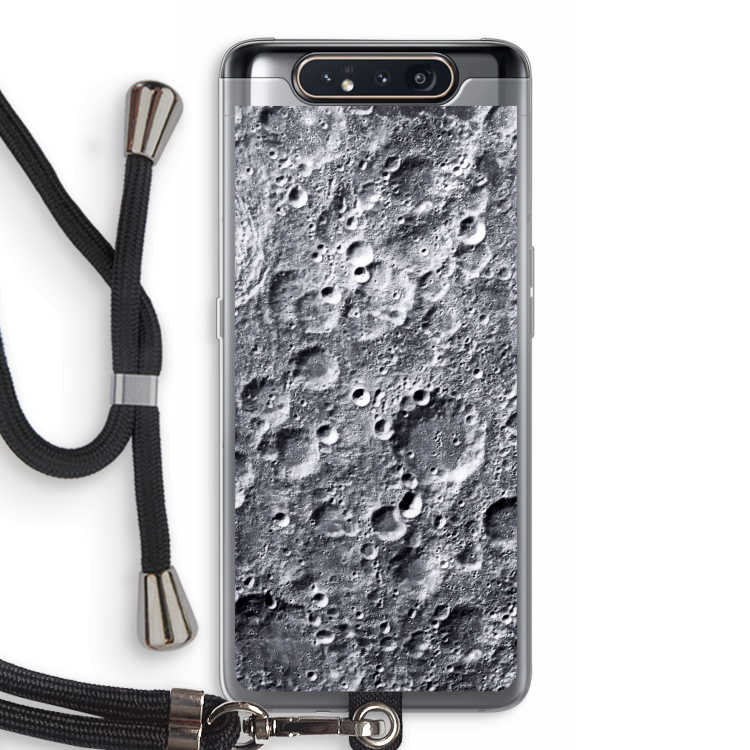 CaseCompany Maanlandschap: Samsung Galaxy A80 Transparant Hoesje met koord