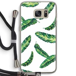CaseCompany Lange bladeren: Samsung Galaxy S7 Transparant Hoesje met koord