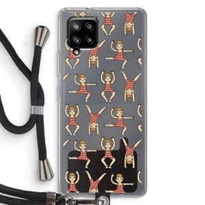 CaseCompany Gymboys: Samsung Galaxy A42 5G Transparant Hoesje met koord