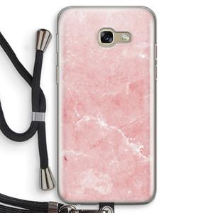 CaseCompany Roze marmer: Samsung Galaxy A5 (2017) Transparant Hoesje met koord