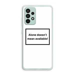 CaseCompany Alone: Samsung Galaxy A52s 5G Transparant Hoesje