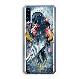 CaseCompany Golden Raven: Samsung Galaxy A20s Transparant Hoesje