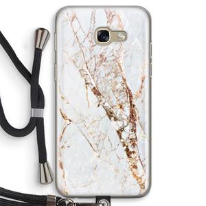 CaseCompany Goud marmer: Samsung Galaxy A5 (2017) Transparant Hoesje met koord
