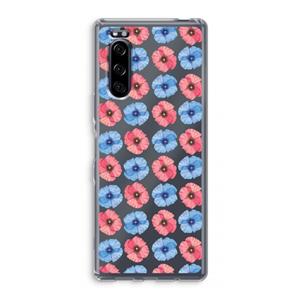 CaseCompany Klaproosjes: Sony Xperia 5 Transparant Hoesje