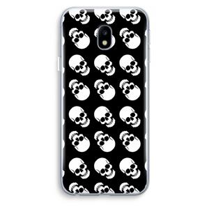 CaseCompany Musketon Skulls: Samsung Galaxy J3 (2017) Transparant Hoesje