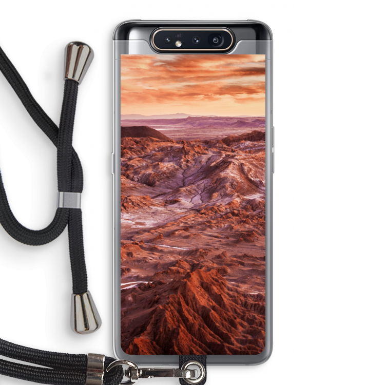 CaseCompany Mars: Samsung Galaxy A80 Transparant Hoesje met koord
